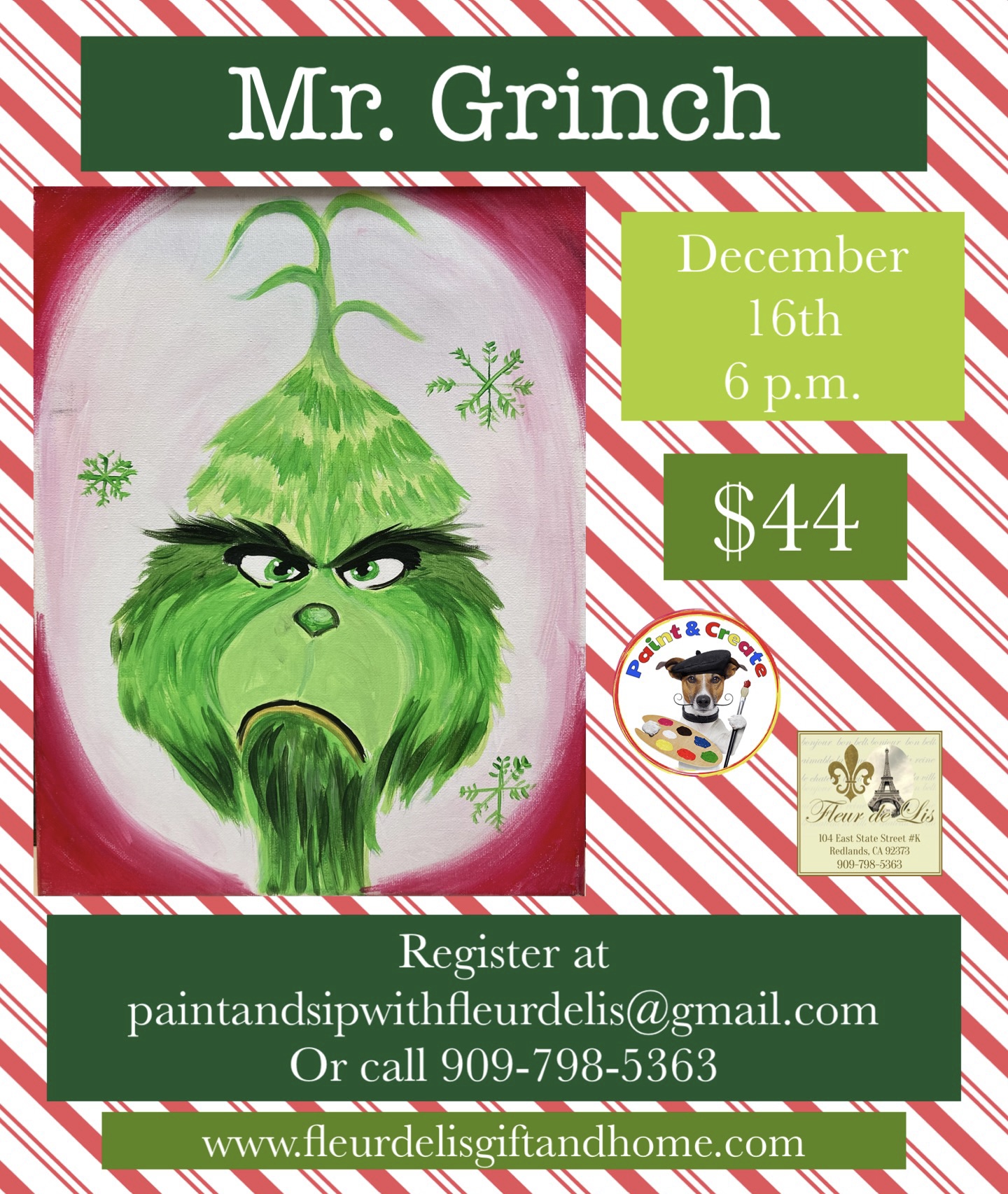 December 16th 6 p.m. Mr. Grinch