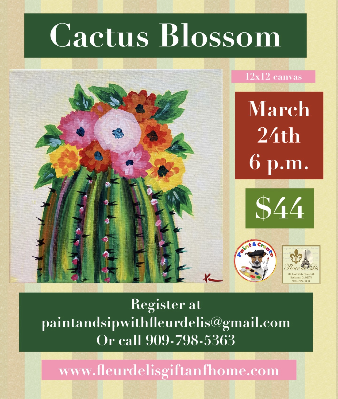 Cactus Blossom March 24th 6 p.m.