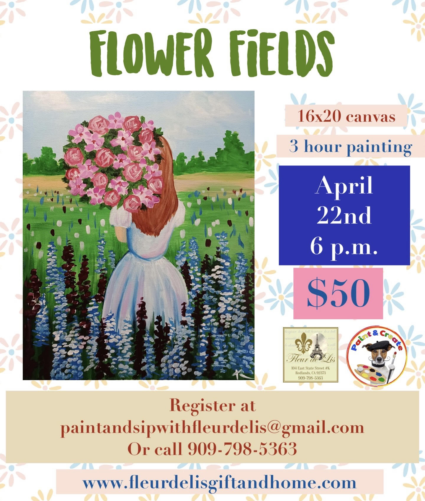 Flower Fields April 22nd 6 p.m.