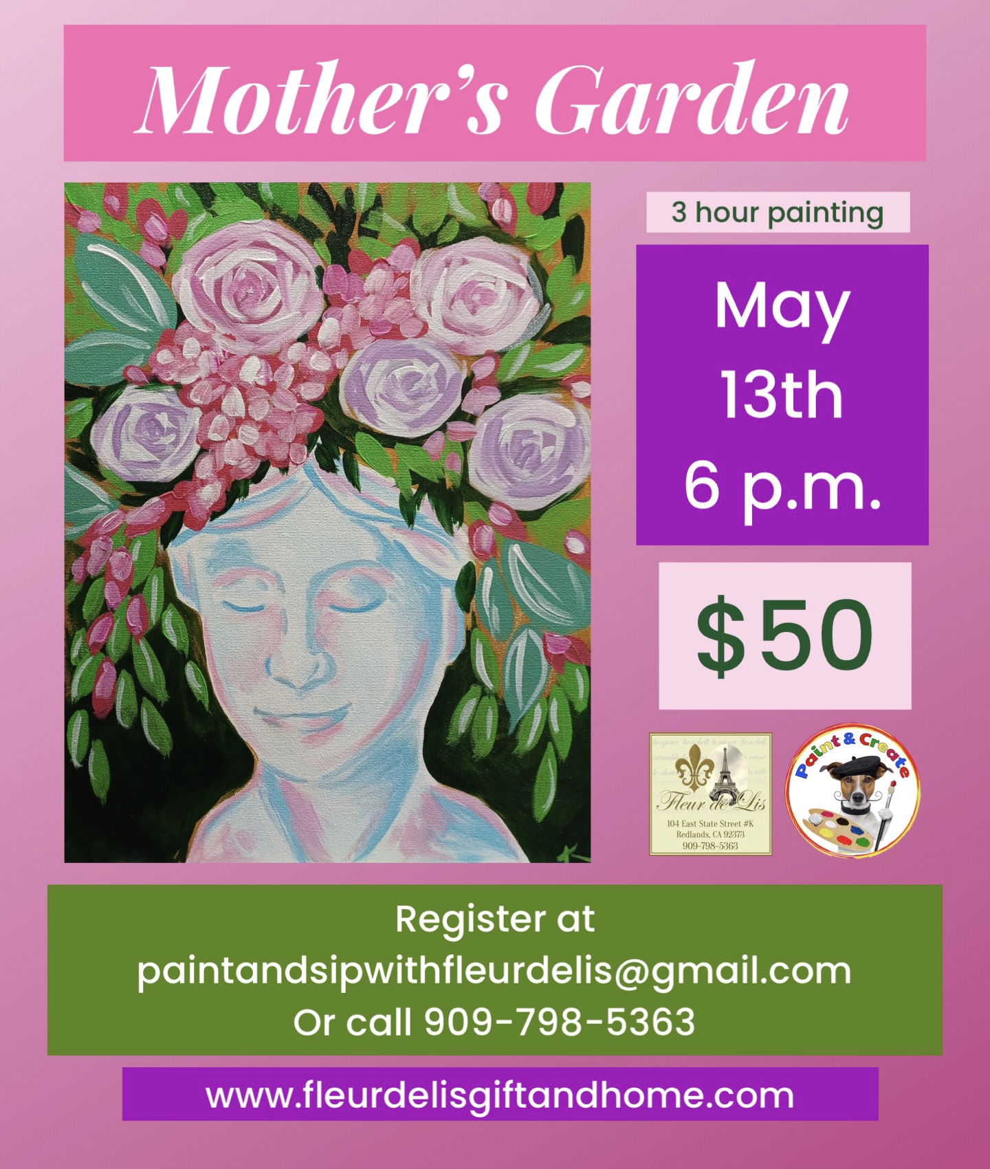 Mother’s Day Event Mother’s Garden May 13th 6 p.m.