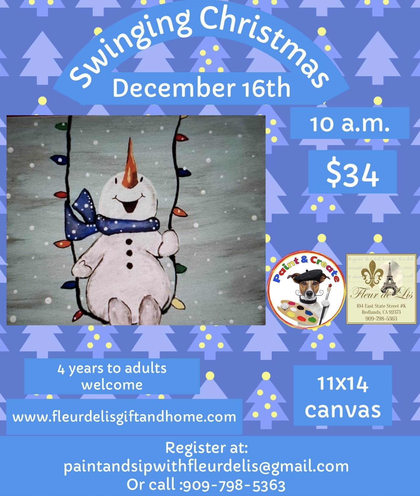 Swinging Snowman December 16th 10 a.m.