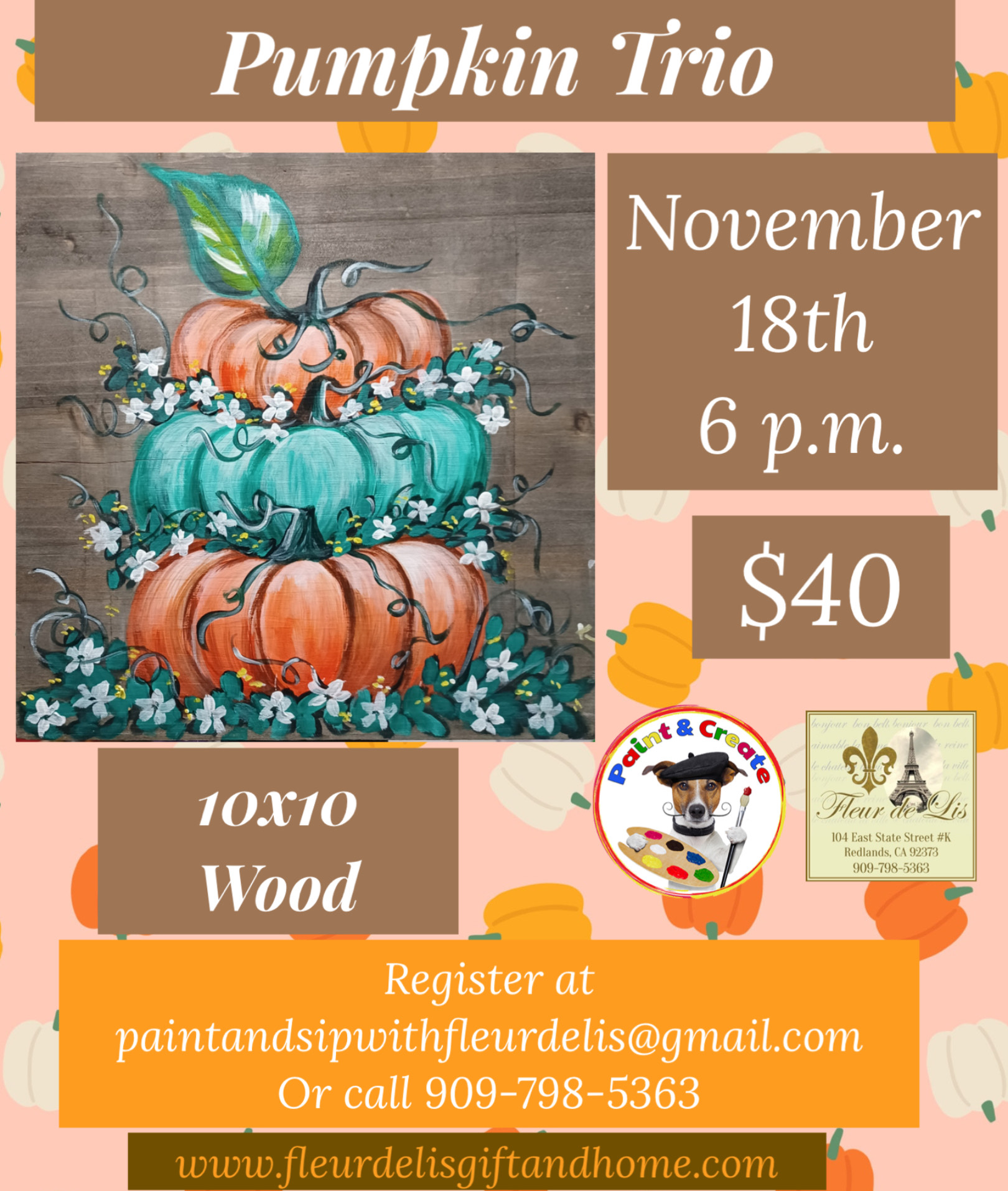 Pumpkin Trio November 18th 6 p.m.